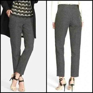 Kate Spade New York Black/White Polka Dot Margaux Cafe Dot Crop Pants Size 0